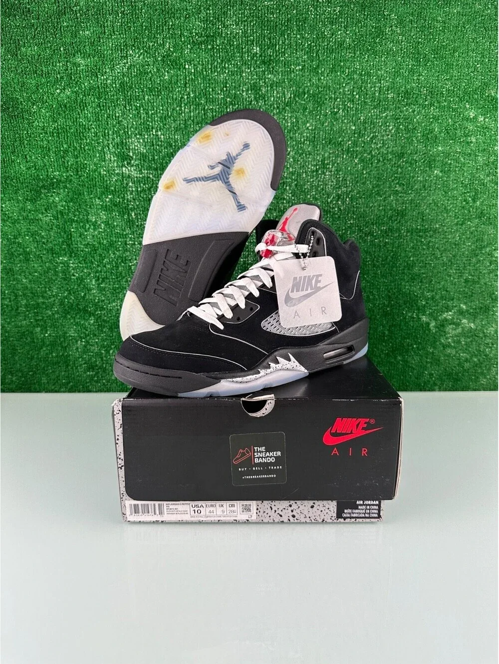 Size 10 - Air Jordan 5 Retro OG Black Metallic Reimagined (CLEAN!)
